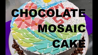 Chocolate Mosaic cake! Beautiful easy to make edible mosaic. Yummy!