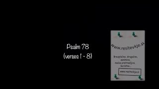 Psalm 78, KJV, first 8 verses