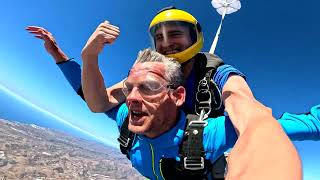 Sascha First Skydive! Tandem Jump from 10000 feet at iJump Gran Canaria