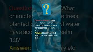 Biblical Questions and Answers based on Psalm 1:3 #shorts