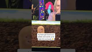 "Take Me Seriously" Boss is a Potato On Video Conference Call   |  tiktok itskrisstar