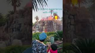 Volcano experience in Mirage resort Las Vegas #shorts ❤️ #travel #travelvlog #resort #lasvegas