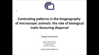 BD-Seminar 2021/09/29: Contrasting patterns in the biogeography of microscopic animals