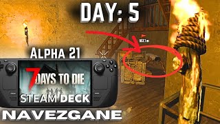 Navezgane Day 5: Starting to Feel Brave! | 7 Days to Die on Steam Deck (No Commentary)