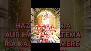 🌹YA ALLAHA 🌹 MERE NABI NE HAZRAT FATEMA AUR HAZRAT ALI KA JHGDA KAISE SULJHAYA #shorts#bayan#allama