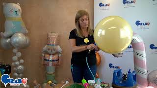 Tutorial foil balloons - Grabo Decorators - Opening a transparent globe balloon