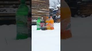 Pepsi, CocaCola, Miranda, 7up, Fanta vs Woodfirecracker!🥶#shorts #shortvideo