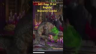 Best Reptile Brutality Combos 345 Damage 2 meter 15 hit Reptile Brutality Combo