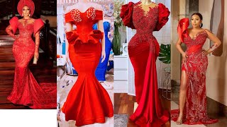 Elegant and Attractive Red Asoebi Styles For Special Occasion