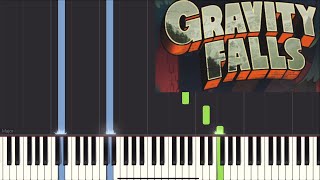 Gravity Falls | MEDIUM Piano Tutorial with REAL Sound | Disney Channel