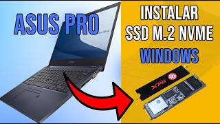 Instalación SSD M.2, Formateo y Windows en ASUS PRO