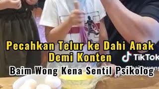 Pecahkan Telur ke Dahi Anak Demi Konten, Baim Wong Kena Sentil Psikolog.