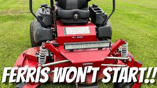 How To Fix Ferris ISX3300 Zero Turn Click No Start Problem | Vanguard 37HP No Start