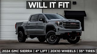 How to Fit 35" Tires On a 2024 GMC 1500 With a 4" Lift | Will it Fit |