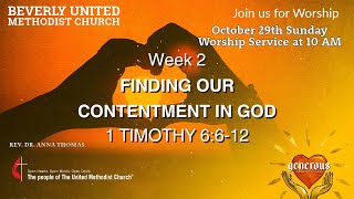 October 29th Worship Service at Beverly UMC