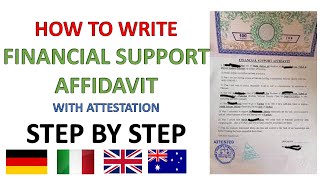 Affidavit Of Financial Support | Study In Europe