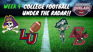 College Football Under the Radar games for Week 4!