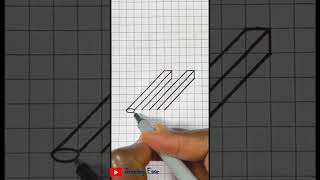 Optical illusion drawing easy #youtubeshorts #creativeart