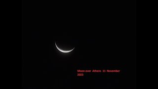 Crescent Moon and Venus,   10 November 2023, focal length 200 mm