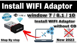 2023 | How to install WiFi Adapter Without CD in Pc/Laptop/Computer |Window 7/8/10/11| 802.11n wifi