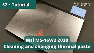 Speed Up Your Msi MS-16W2 2020 - Prevent Overheating With Dust Cleaning & New Thermal Paste