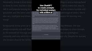 Prompts for avatars with chat GPT in artflow.ai #artificialintelligence #chatgpt #prompts