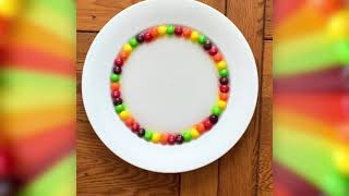 Skittles rainbow science experiment