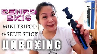 BENRO BK15||My MINI TRIPOD &SELFIE STICK|UNBOXING |GENG CASTILLO