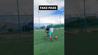 FAKE PASS TRICK ⚽😳 #football #footballskills #footballshorts #shorts #short #ytshorts #viral