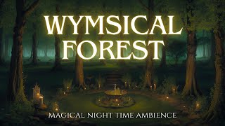 🌙✨ Whimsical Night in an Enchanted Forest I 2h Calming Forest Sounds & Fire Crackling Ambience 🌲🔥