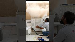 Split ac Outdoor Servicing/ Split ac Service #shorts  #ac #airconditioner #shortsfeed #viralvideo