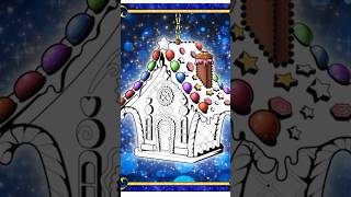 Coloring a colorful christmas gingerbread house #christmascoloring #gingerbreadhouse #shorts