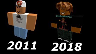 My Roblox Character evolution (2011-2018) 7 years of roblox