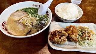 なんだかんだ美味いのはラーメンと唐揚げ。もちろん辛子高菜もね