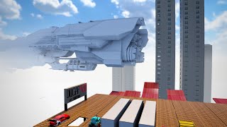 Gigantic Alien Mothership Goes Through Buildings