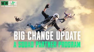 UPCOMING MAJOR UPDATE NEW STATE MOBILE | A SQUAD PARTNER PROGRAM RE OPEN ? MUST WATCH