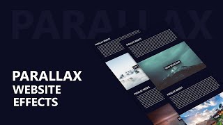 How to make Simple Parallax Effects for Website