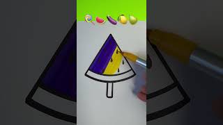 🍭🍉🍆🍋🍐 Satisfying Creative Painting #satisfying #satisfyingvideo #art #viral #emojis