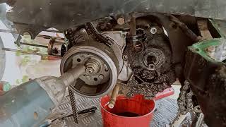 DIY oil leak treatment on Honda engine