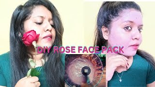 Homemade rose petal  face pack for glowing  flawless bright skin | get pinkish glow