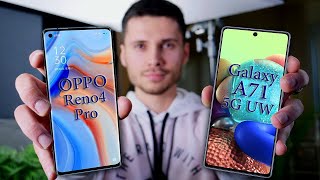 Oppo Reno4 Pro v/s Samsung Galaxy A71 5G UW First Impressions ⚡⚡⚡ 90 Hz AMOLED📱, 65W Fast Charging🔋