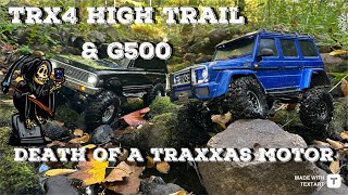 Trx 4 High trail and G500 -  Water + Motor = Smoke