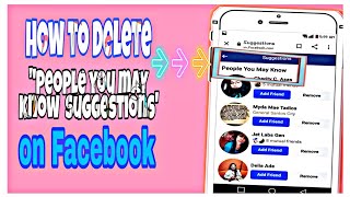 HOW TO DELETE/DISABLED PEOPLE YOU MAY KNOW SUGGESTIONS ON FACEBOOK