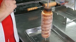 Chimney Cake Baking with Kurtos Kalacs Dough