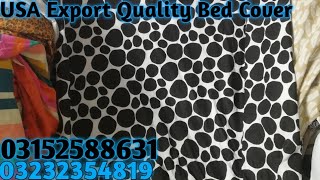 USA Export Quality Bed Cover 03232354819 who sale #youtube#video @AbdullahExport1985