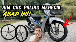 Wave 125s Tukar Rim CNC Magic Boy Terpadu Abad Ini! Tahan Lasak Anti Retak Finishing A++!