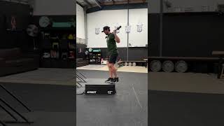 Barbell Side Step Ups With Rotation