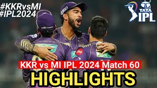 Kolkata Knight Riders vs Mumbai Indians Full Match Highlights, KKR VS MI FULL HIGHLIGHTS, Venkatesh