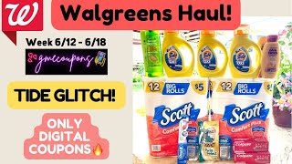 Walgreens Couponing Haul - ONLY DIGITAL COUPONS! || $3.34 for Everything 🔥 (Week 6/12-6/18)