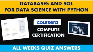 Databases and SQL for Data Science with Python | All Weeks Quiz Answers | IBM Coursera Certification